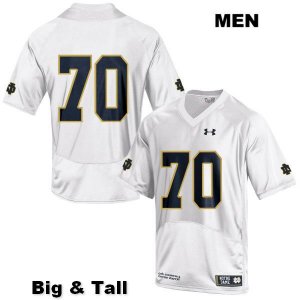 Notre Dame Fighting Irish Men's Luke Jones #70 White Under Armour No Name Authentic Stitched Big & Tall College NCAA Football Jersey DHJ1199VU